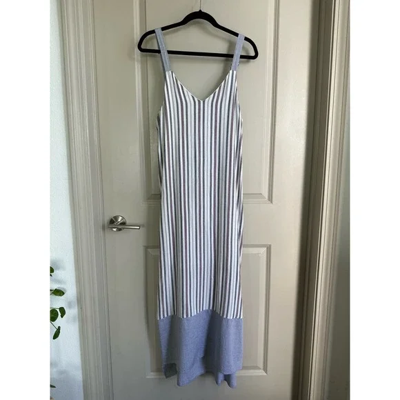 Doe & Rae Beachy Stripe Sleeveless Maxi Dress Sz. Small - Picture 1 of 9